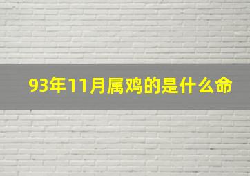 93年11月属鸡的是什么命