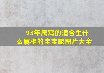 93年属鸡的适合生什么属相的宝宝呢图片大全