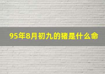 95年8月初九的猪是什么命