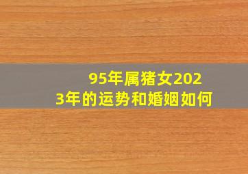 95年属猪女2023年的运势和婚姻如何