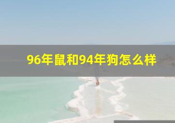 96年鼠和94年狗怎么样