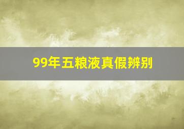 99年五粮液真假辨别