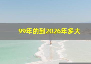 99年的到2026年多大