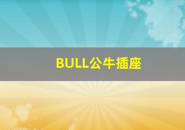 BULL公牛插座