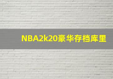 NBA2k20豪华存档库里