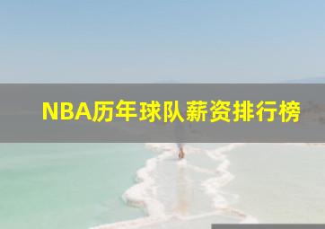 NBA历年球队薪资排行榜