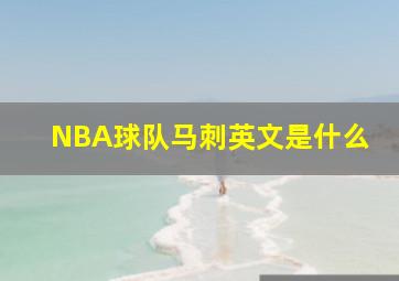 NBA球队马刺英文是什么