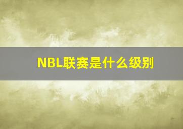 NBL联赛是什么级别