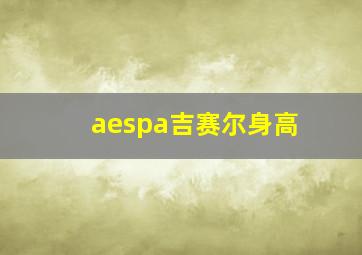 aespa吉赛尔身高