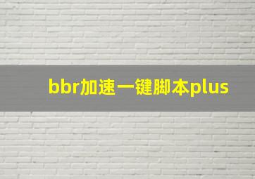 bbr加速一键脚本plus