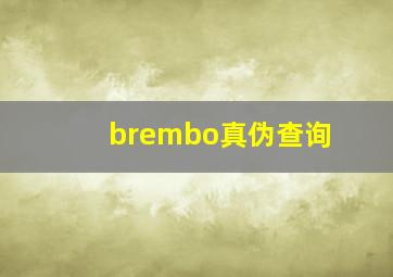 brembo真伪查询