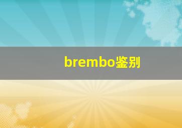 brembo鉴别