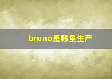 bruno是哪里生产