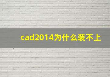 cad2014为什么装不上