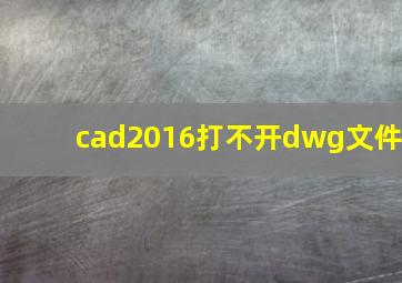 cad2016打不开dwg文件