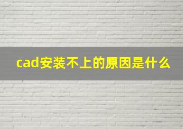 cad安装不上的原因是什么