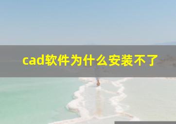 cad软件为什么安装不了