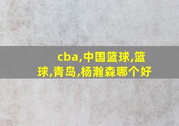 cba,中国篮球,篮球,青岛,杨瀚森哪个好