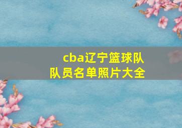 cba辽宁篮球队队员名单照片大全