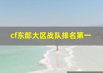 cf东部大区战队排名第一