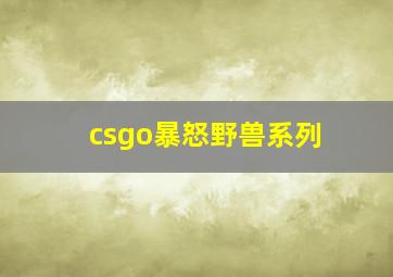 csgo暴怒野兽系列