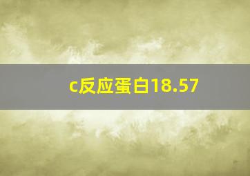 c反应蛋白18.57