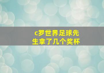 c罗世界足球先生拿了几个奖杯