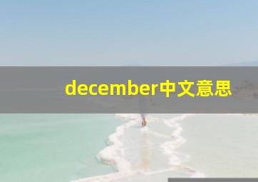 december中文意思