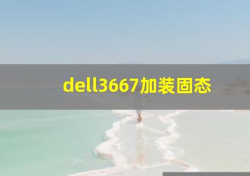 dell3667加装固态