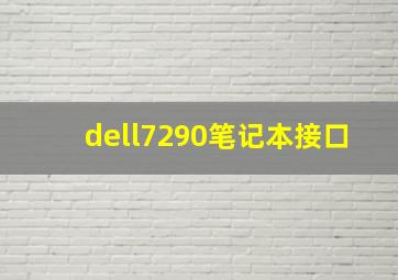 dell7290笔记本接口