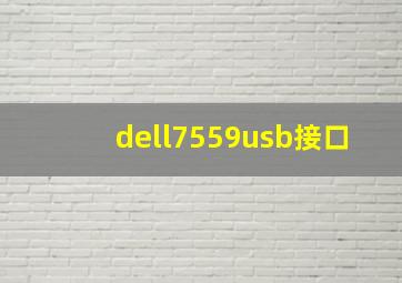 dell7559usb接口