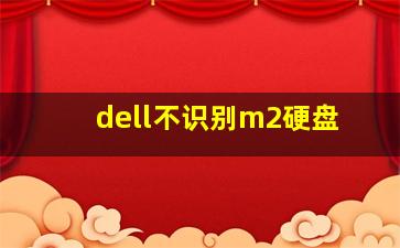 dell不识别m2硬盘