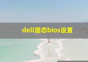 dell固态bios设置