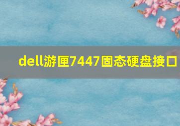 dell游匣7447固态硬盘接口