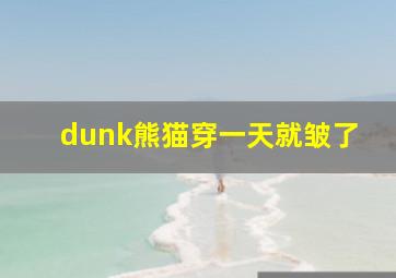 dunk熊猫穿一天就皱了