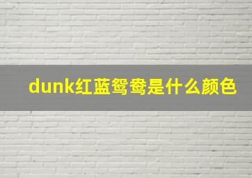 dunk红蓝鸳鸯是什么颜色