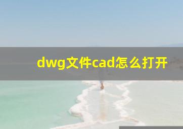 dwg文件cad怎么打开