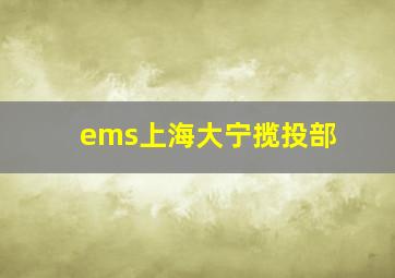 ems上海大宁揽投部