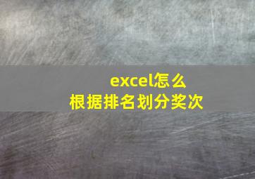 excel怎么根据排名划分奖次