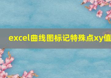 excel曲线图标记特殊点xy值