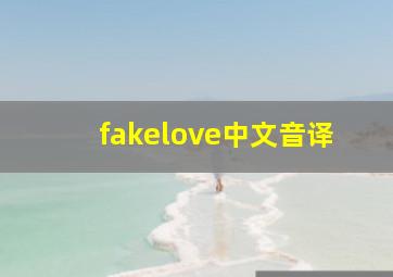 fakelove中文音译