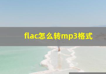 flac怎么转mp3格式