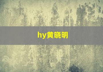 hy黄晓明