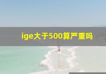 ige大于500算严重吗