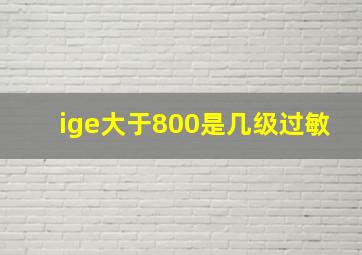 ige大于800是几级过敏