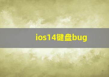 ios14键盘bug