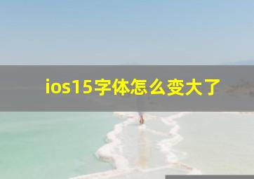 ios15字体怎么变大了