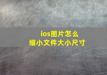 ios图片怎么缩小文件大小尺寸