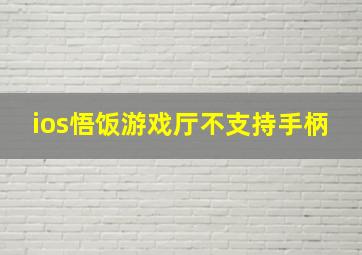 ios悟饭游戏厅不支持手柄