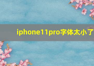 iphone11pro字体太小了